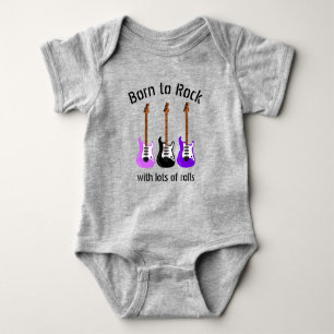 Born to Rock with Lots of Rolls Baby Bodysuit