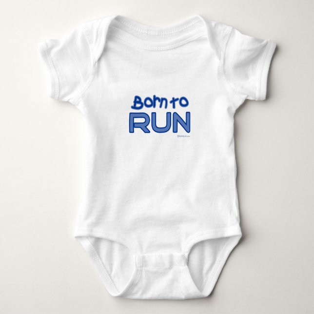 Born to Run - Blue Baby Bodysuit (Front)