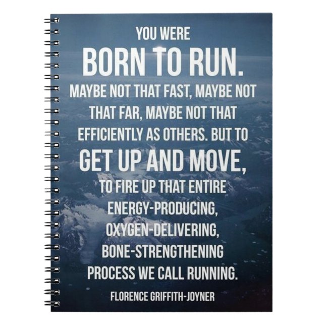 Born To Run - Workout Motivational Notebook (Front)