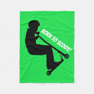 Born to Scoot - Stunt Scooter Rider Fleece Blanket