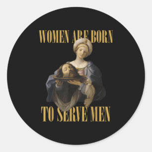 Born To Serve Men Christian Boss Girl Motivational Classic Round Sticker