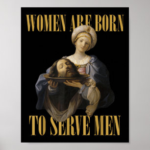 Born To Serve Men Christian Boss Girl Motivational Poster