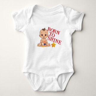 Born To Shine Baby – Cute Cartoon Bodysuit