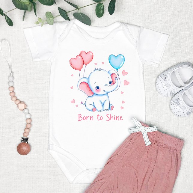"Born to Shine" Cute Baby Bodysuit (Creator Uploaded)