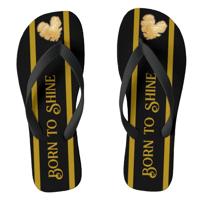 Born to Shine Flip Flops (Footbed)