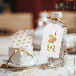 Born to Shine White Gift Tag