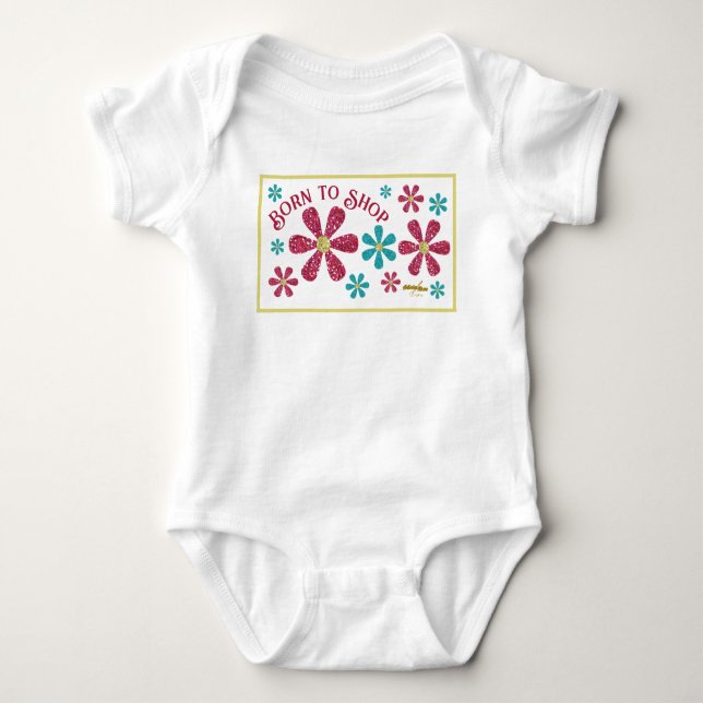 Born to Shop Baby Bodysuit (Front)