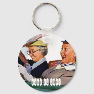 born to shop key ring