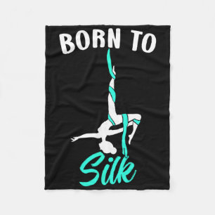 Born To Silk Aerial Silk Dancer Gymnastics Yoga Fleece Blanket
