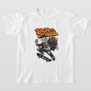 Born to Skate Forced to Study Funny Skeleton T-Shirt