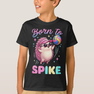 Born to Ske Cute Hedgehog Beach Volleyball T-Shirt