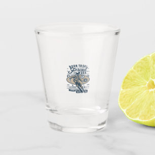 Born To Ski Forced to work Shot Glass