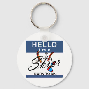 Born To Ski Key Ring