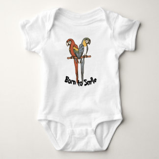Born to Smile Parrot Baby Bodysuit