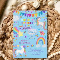 Born to sparkle and shine unicorn magic birthday