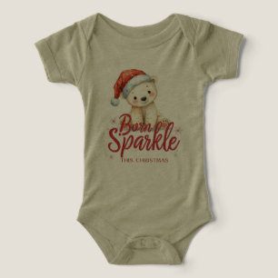 Born to Sparkle This Christmas Baby Shirt Cute