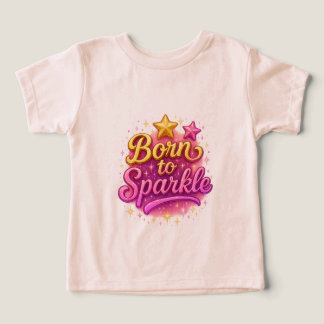 Born to Sparkle Toddler Girl Tee