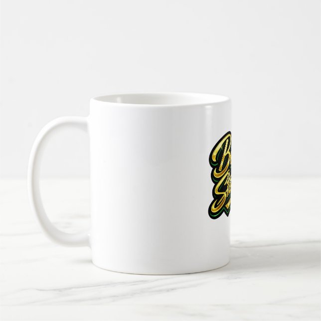 Born To Stand Out Gold Quote Gift Coffee Mug (Left)