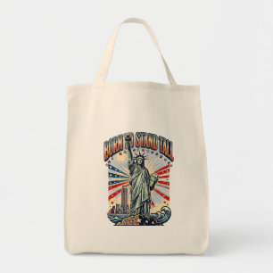 Born to Stand Tall Patriotic Art Tote Bag