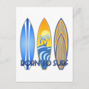 Born To Surf Postcard