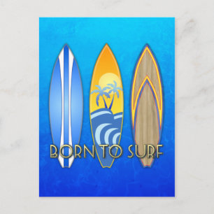 Born To Surf Postcard