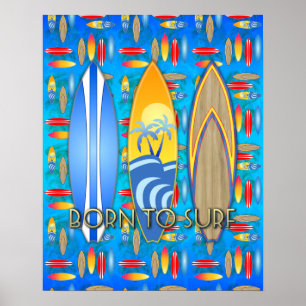 Born To Surf Poster