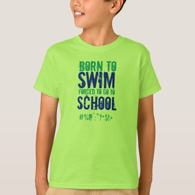 Born To Swim - Kids T-Shirt (Front)