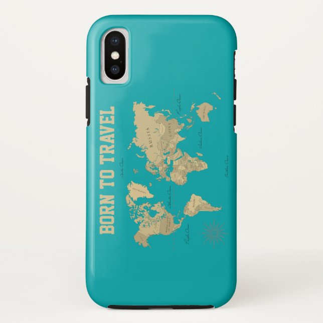 Born To Travel Case-Mate iPhone Case (Back)