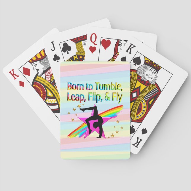 BORN TO TUMBLE GYMNASTICS PLAYING CARDS (Back)