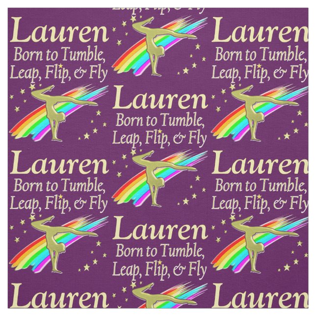 BORN TO TUMBLE PERSONALIZED GYMNASTICS FABRIC (Swatch)