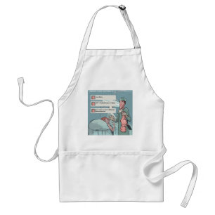 Born To Tweet Funny Cartoon Standard Apron