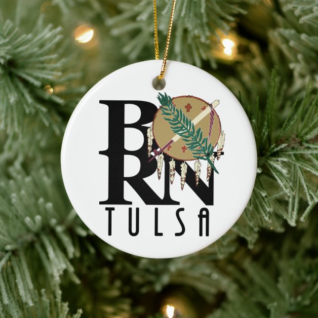 BORN Tulsa Oklahoma Ceramic Tree Decoration (Tree)