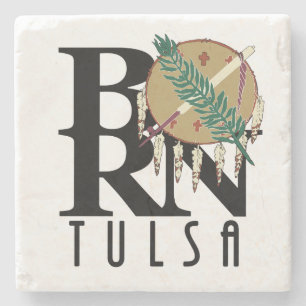 BORN Tulsa Oklahoma Stone Coaster