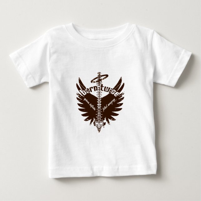 Born Twice Spina Bifida Foetal Surgery Angel Wings Baby T-Shirt (Front)