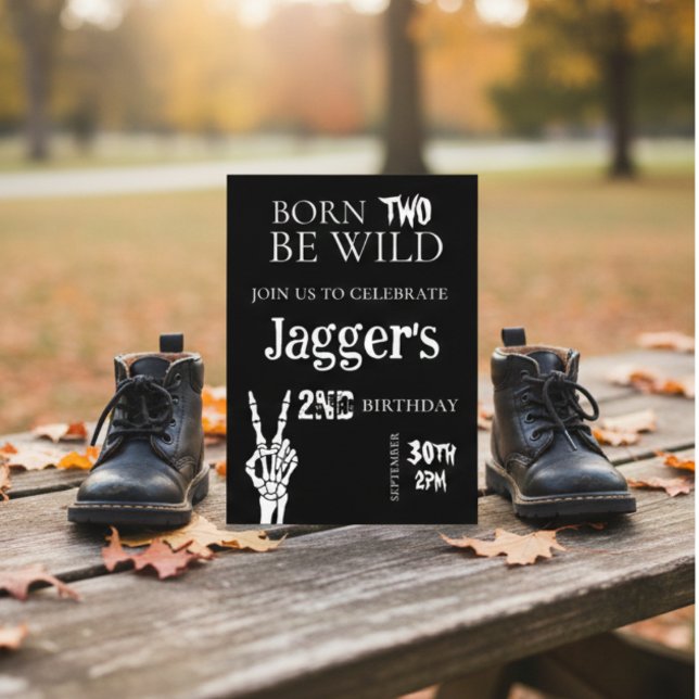 born TWO be wild. 2nd birthday invite (Creator Uploaded)