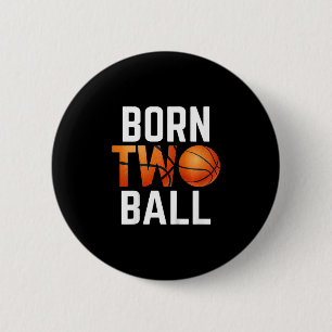 Born Two Ll Sketll 2 Years Old Birthday Party Kids 6 Cm Round Badge