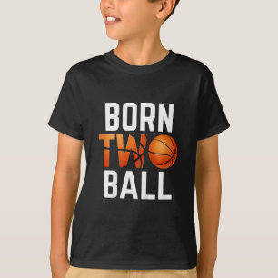 Born Two Ll Sketll 2 Years Old Birthday Party Kids T-Shirt