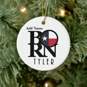 BORN Tyler Texas Ceramic Tree Decoration
