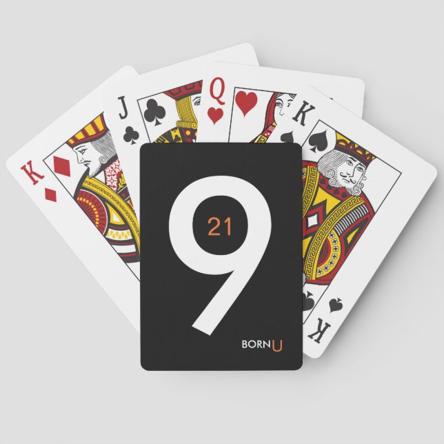 "BORN U" LUXURY Playing Cards (Back)
