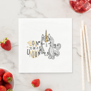 Born Unicorn Birthday Napkin