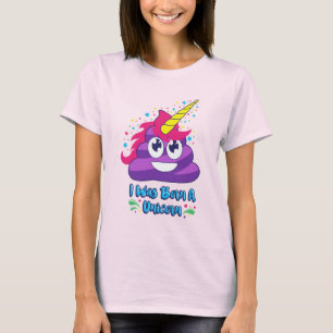 Born Unicorn Emoji Poop T-Shirt