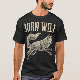 Born Wild T-Shirt – Vintage Distressed Fox Tee