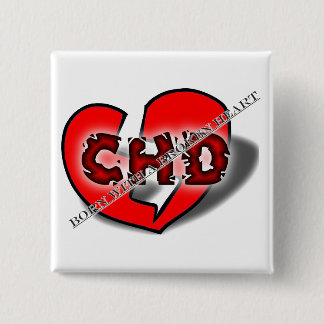 Born With A Broken Heart 15 Cm Square Badge