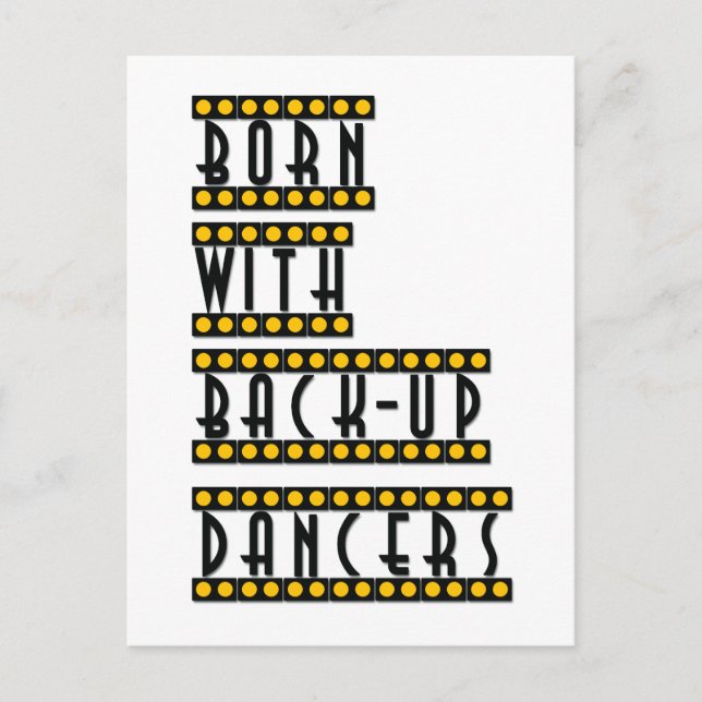 Born with Back-up Dancers postcard broadway Tap (Front)