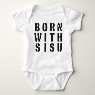 Born With Sisu Baby Bodysuit