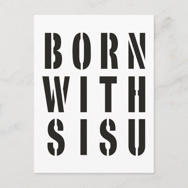 Born With Sisu Postcard (Front)