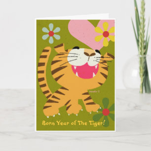 Born Year of The Tiger Greeting card
