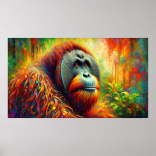 Bornean orangutan 4 poster