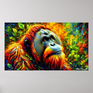 Bornean orangutan 5 poster