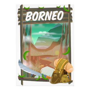 Borneo Jungle travel poster